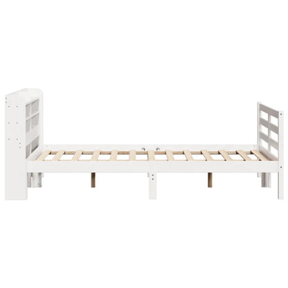 Bed Frame with Headboard without Mattress White 120x190 cm Small Double