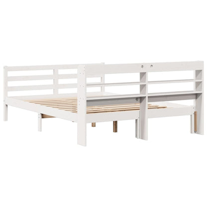 Bed Frame with Headboard without Mattress White 120x190 cm Small Double
