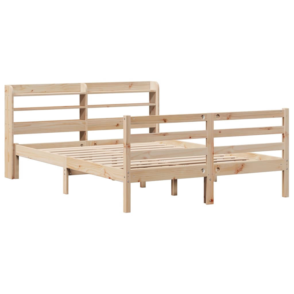 Bed Frame with Headboard without Mattress 135x190 cm Double