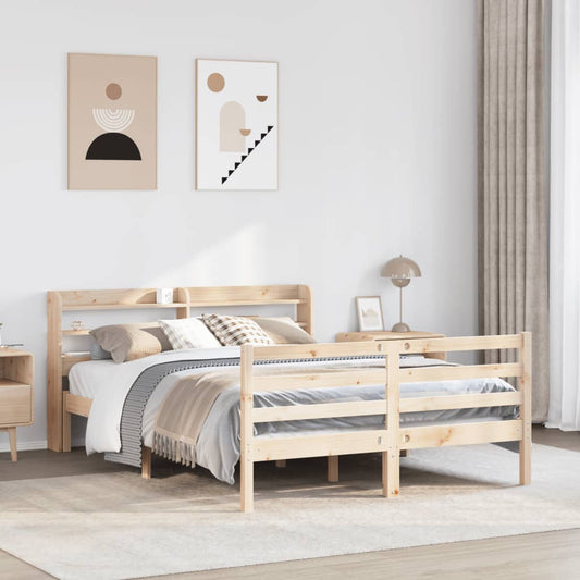 Bed Frame with Headboard without Mattress 135x190 cm Double