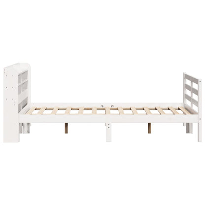 Bed Frame with Headboard without Mattress White 135x190 cm Double