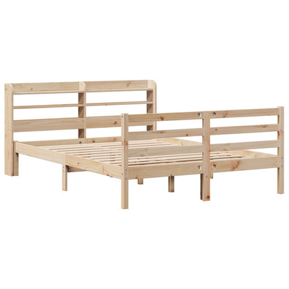 Bed Frame with Headboard without Mattress 140x190 cm