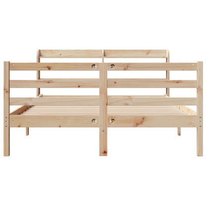 Bed Frame with Headboard without Mattress 140x190 cm