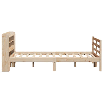 Bed Frame with Headboard without Mattress 140x190 cm