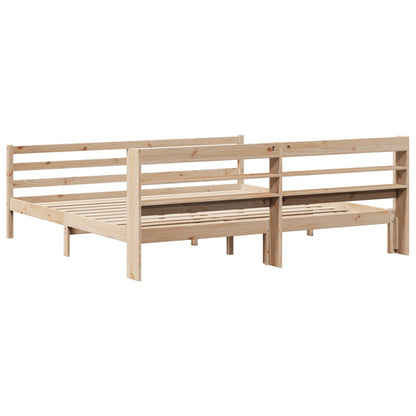 Bed Frame with Headboard without Mattress 200x200 cm