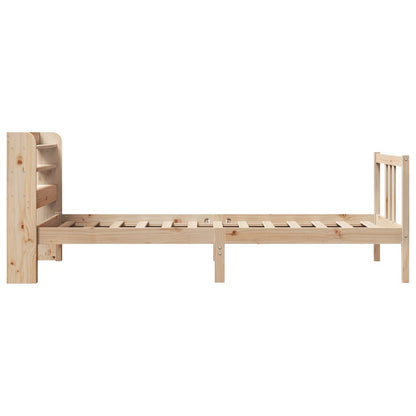 Bed Frame with Headboard without Mattress 75x190 cm Small Single
