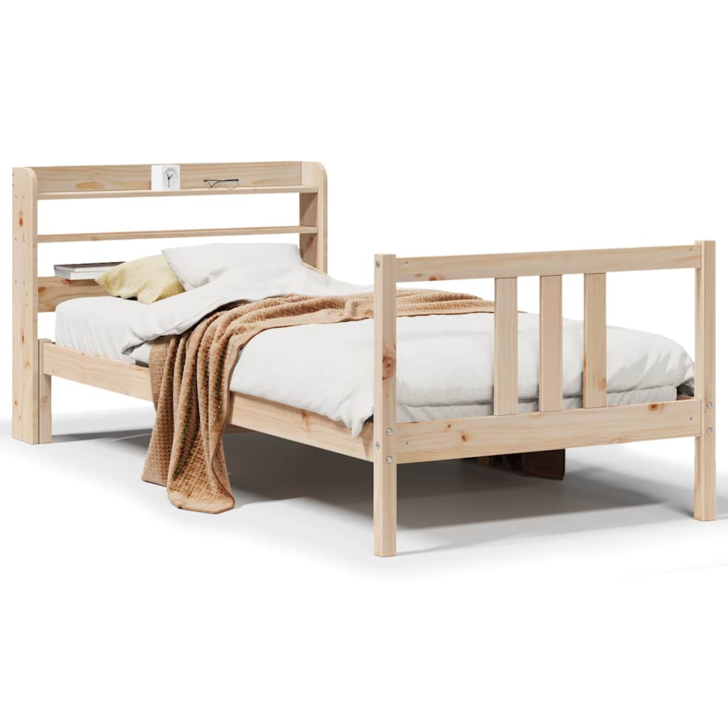 Bed Frame with Headboard without Mattress 90x190 cm Single