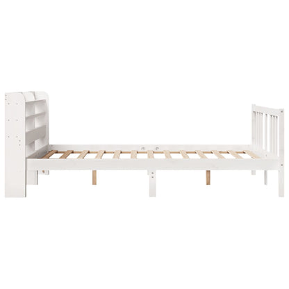 Bed Frame with Headboard without Mattress White 140x200 cm