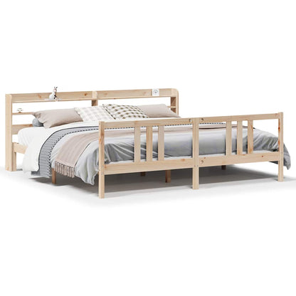 Bed Frame with Headboard without Mattress 180x200 cm Super King