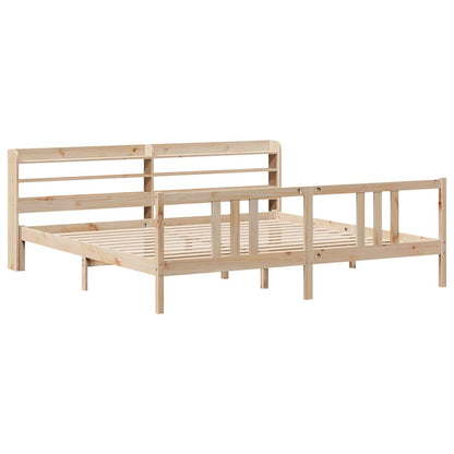 Bed Frame with Headboard without Mattress 180x200 cm Super King
