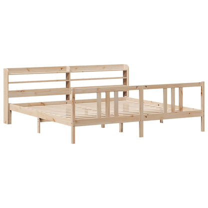 Bed Frame with Headboard without Mattress 200x200 cm