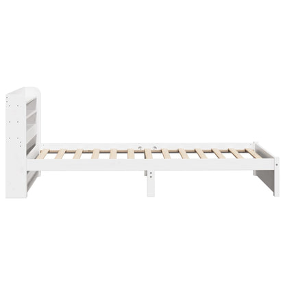 Bed Frame with Headboard without Mattress White 75x190 cm Small Single