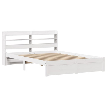 Bed Frame with Headboard without Mattress White 150x200 cm King Size