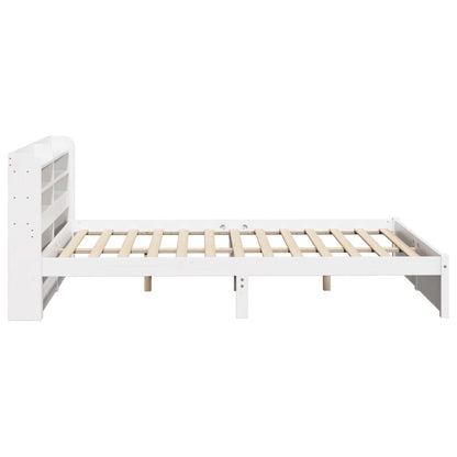 Bed Frame with Headboard without Mattress White 150x200 cm King Size