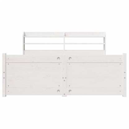 Bed Frame with Headboard without Mattress White 120x190 cm Small Double