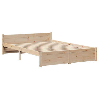 Bed Frame with Headboard without Mattress 135x190 cm Double