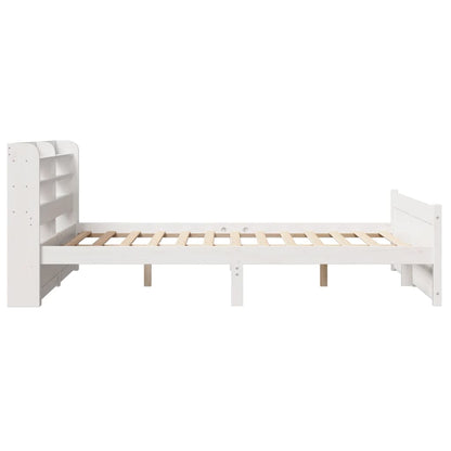 Bed Frame with Headboard without Mattress White 135x190 cm Double
