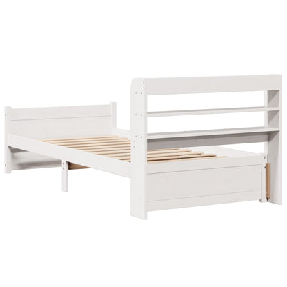 Bed Frame with Headboard without Mattress White 90x200 cm