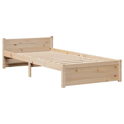 Bed Frame with Headboard without Mattress 100x200 cm