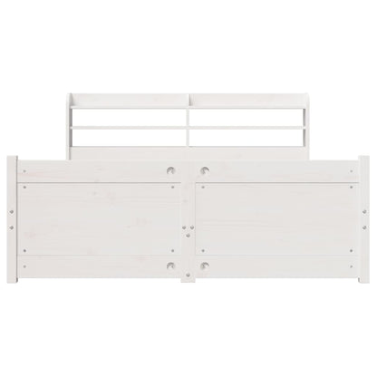 Bed Frame with Headboard without Mattress White 140x200 cm