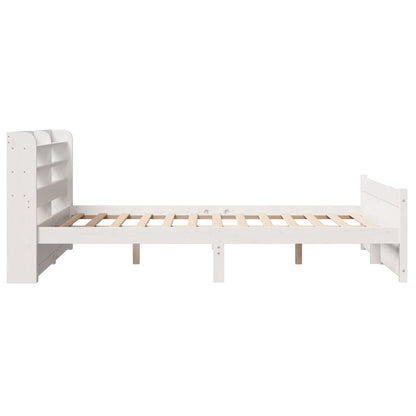 Bed Frame with Headboard without Mattress White 150x200 cm King Size