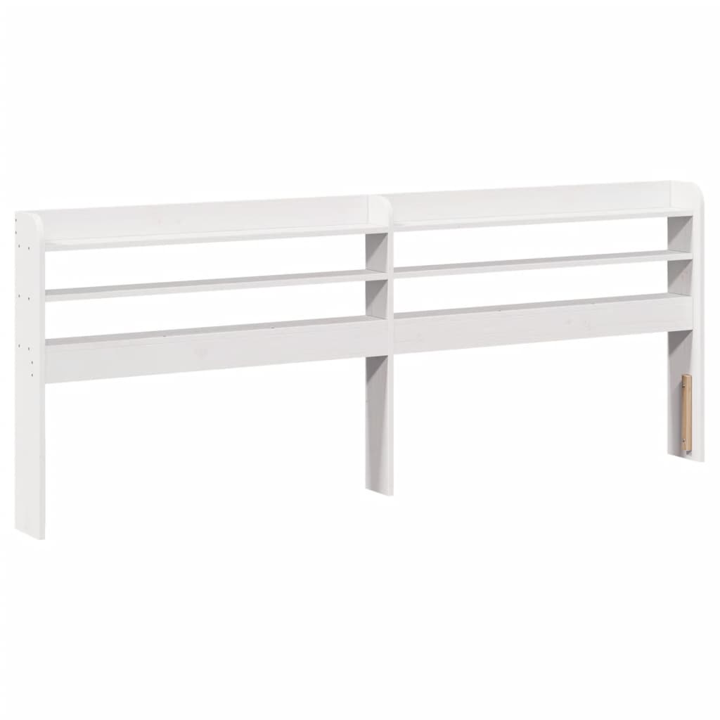 Bed Frame with Headboard without Mattress White 180x200 cm Super King