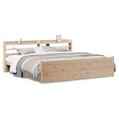Bed Frame with Headboard without Mattress 200x200 cm