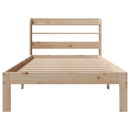 Bed Frame with Headboard without Mattress 75x190 cm Small Single