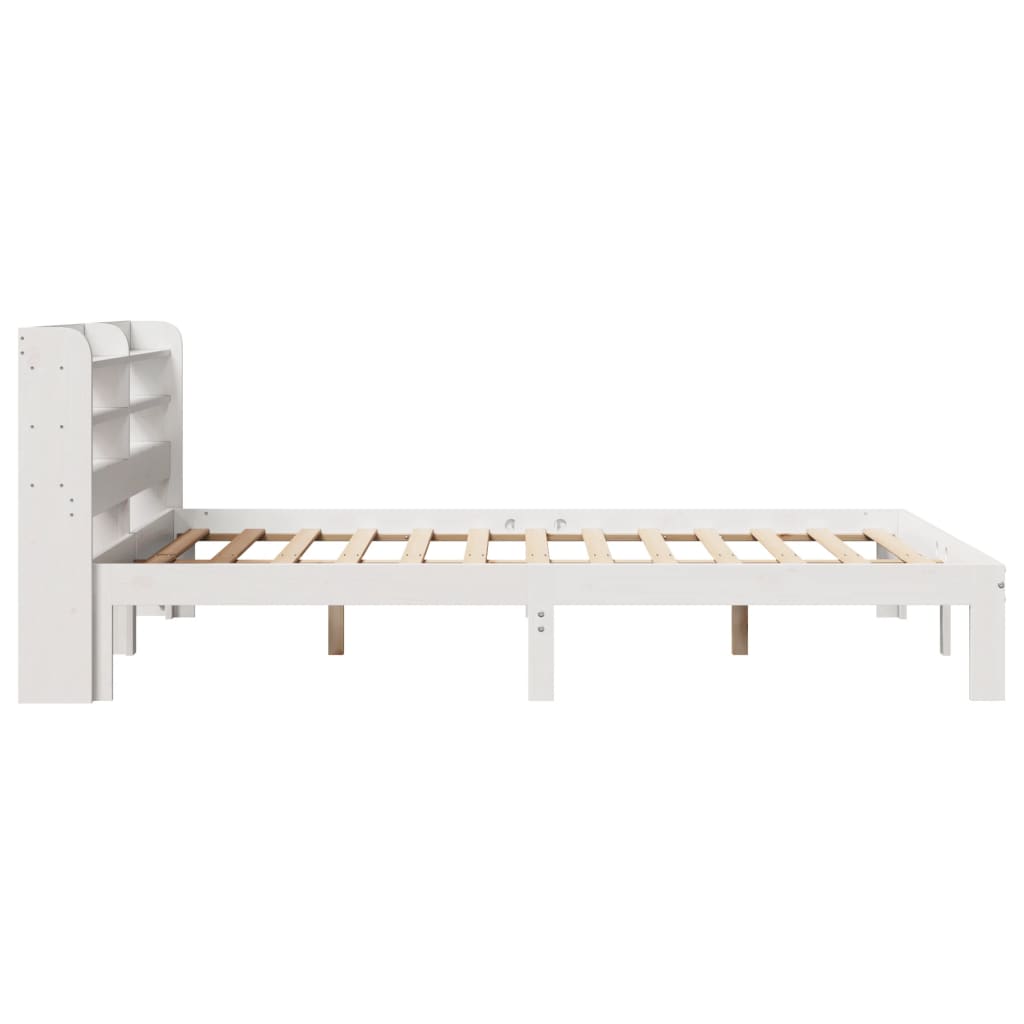 Bed Frame with Headboard without Mattress White 120x190 cm Small Double