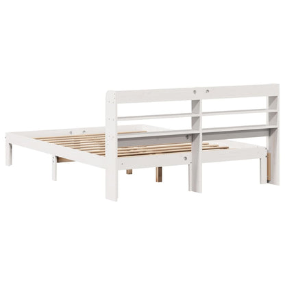 Bed Frame with Headboard without Mattress White 120x190 cm Small Double