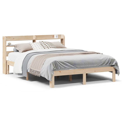 Bed Frame with Headboard without Mattress 135x190 cm Double