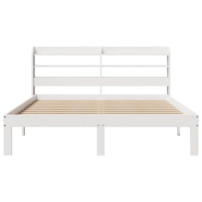 Bed Frame with Headboard without Mattress White 135x190 cm Double