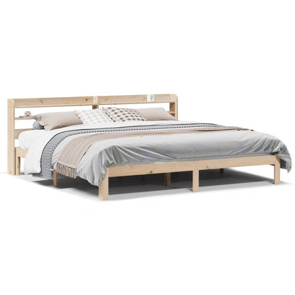 Bed Frame with Headboard without Mattress 200x200 cm