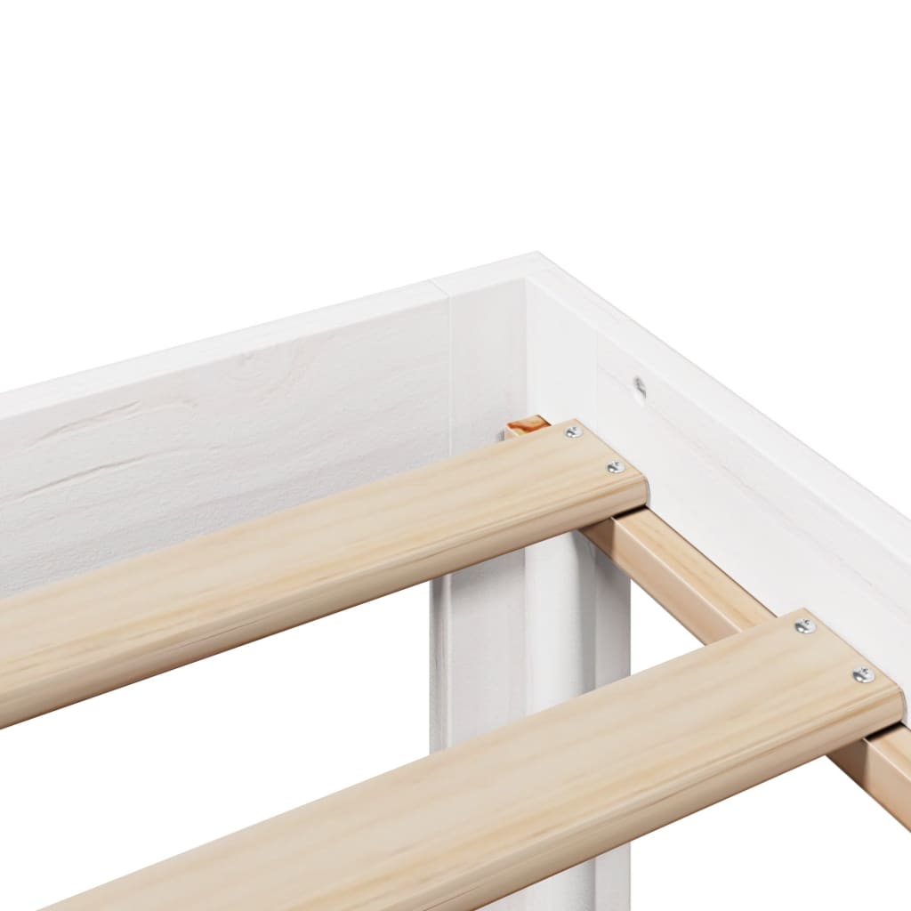 Bed Frame with Headboard without Mattress White 135x190 cm Double