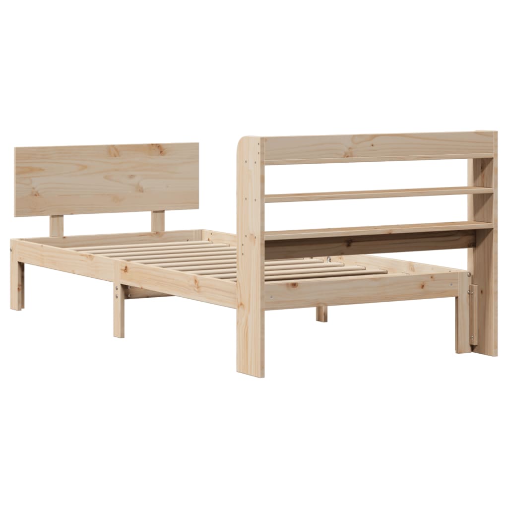 Bed Frame with Headboard without Mattress 90x200 cm
