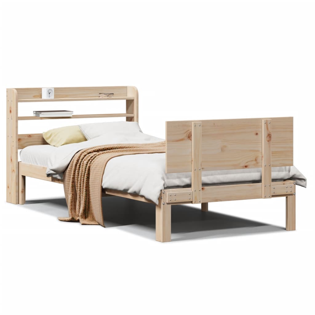 Bed Frame with Headboard without Mattress 100x200 cm