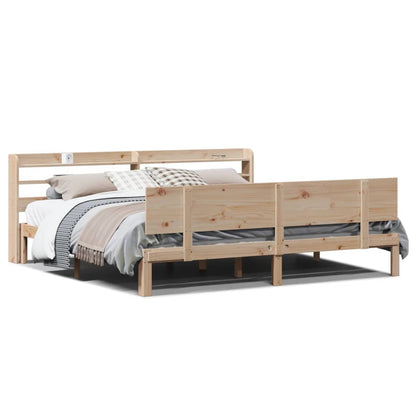 Bed Frame with Headboard without Mattress 180x200 cm Super King