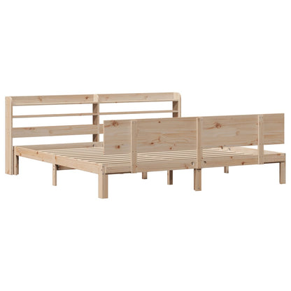 Bed Frame with Headboard without Mattress 180x200 cm Super King