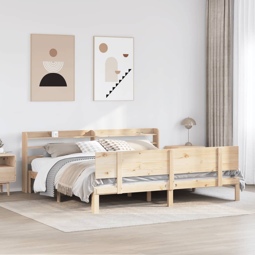 Bed Frame with Headboard without Mattress 180x200 cm Super King