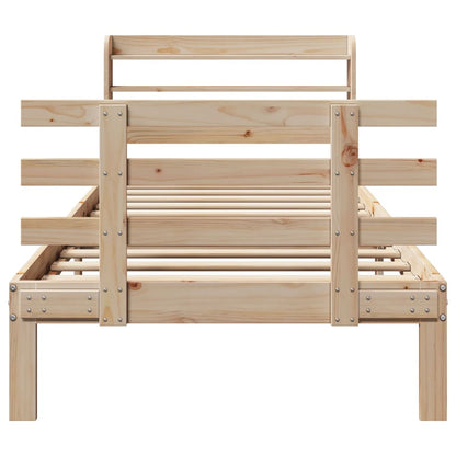 Bed Frame with Headboard without Mattress 90x190 cm Single