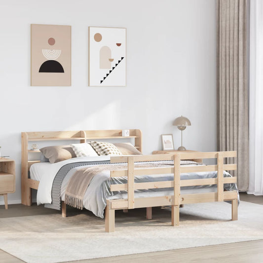 Bed Frame with Headboard without Mattress 135x190 cm Double