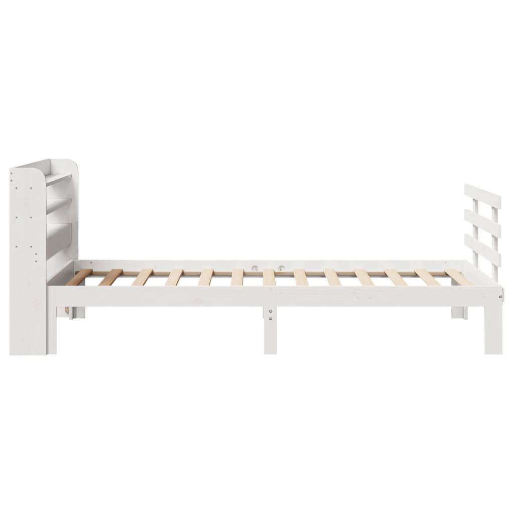 Bed Frame with Headboard without Mattress White 100x200 cm