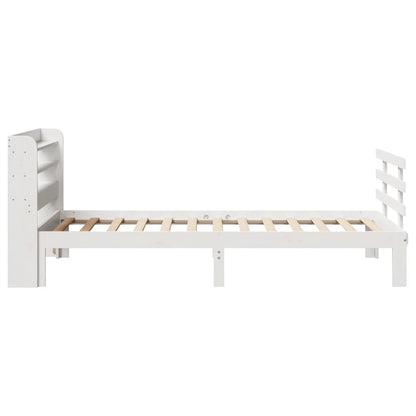 Bed Frame with Headboard without Mattress White 100x200 cm