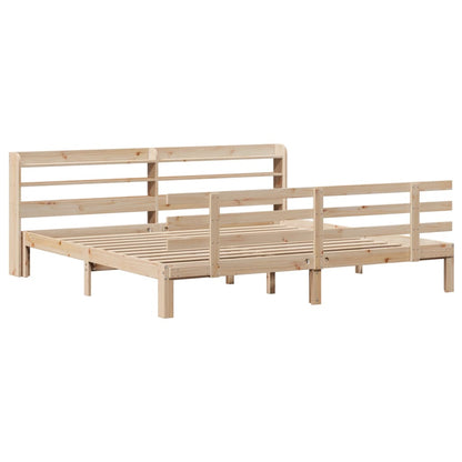 Bed Frame with Headboard without Mattress 200x200 cm