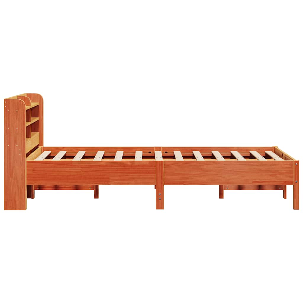 Bed Frame without Mattress Wax Brown 100x200 cm Solid Wood Pine