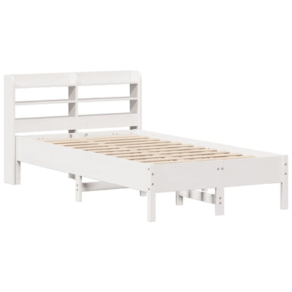 Bed Frame without Mattress White 90x200 cm Solid Wood Pine