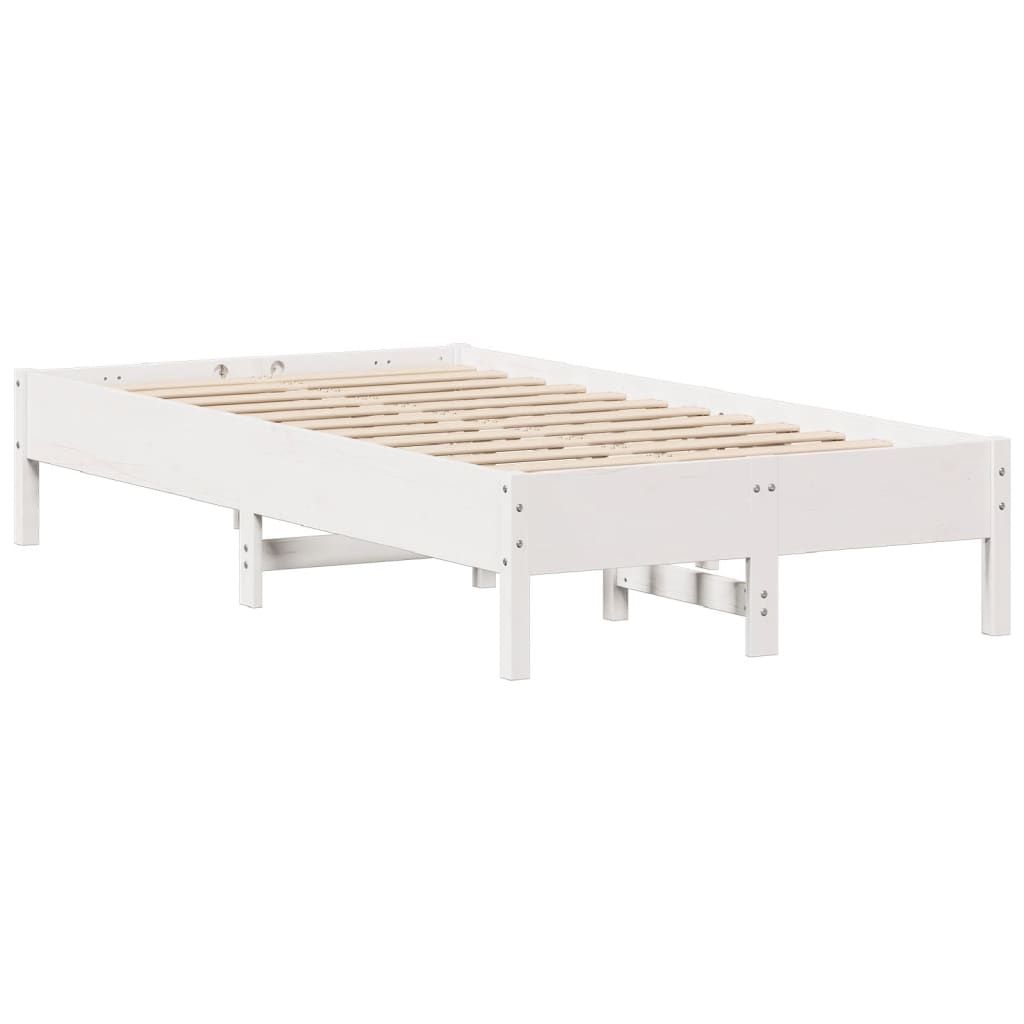 Bed Frame without Mattress White 90x200 cm Solid Wood Pine