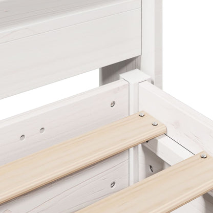 Bed Frame without Mattress White 90x200 cm Solid Wood Pine