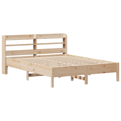 Bed Frame without Mattress 140x190 cm Solid Wood Pine