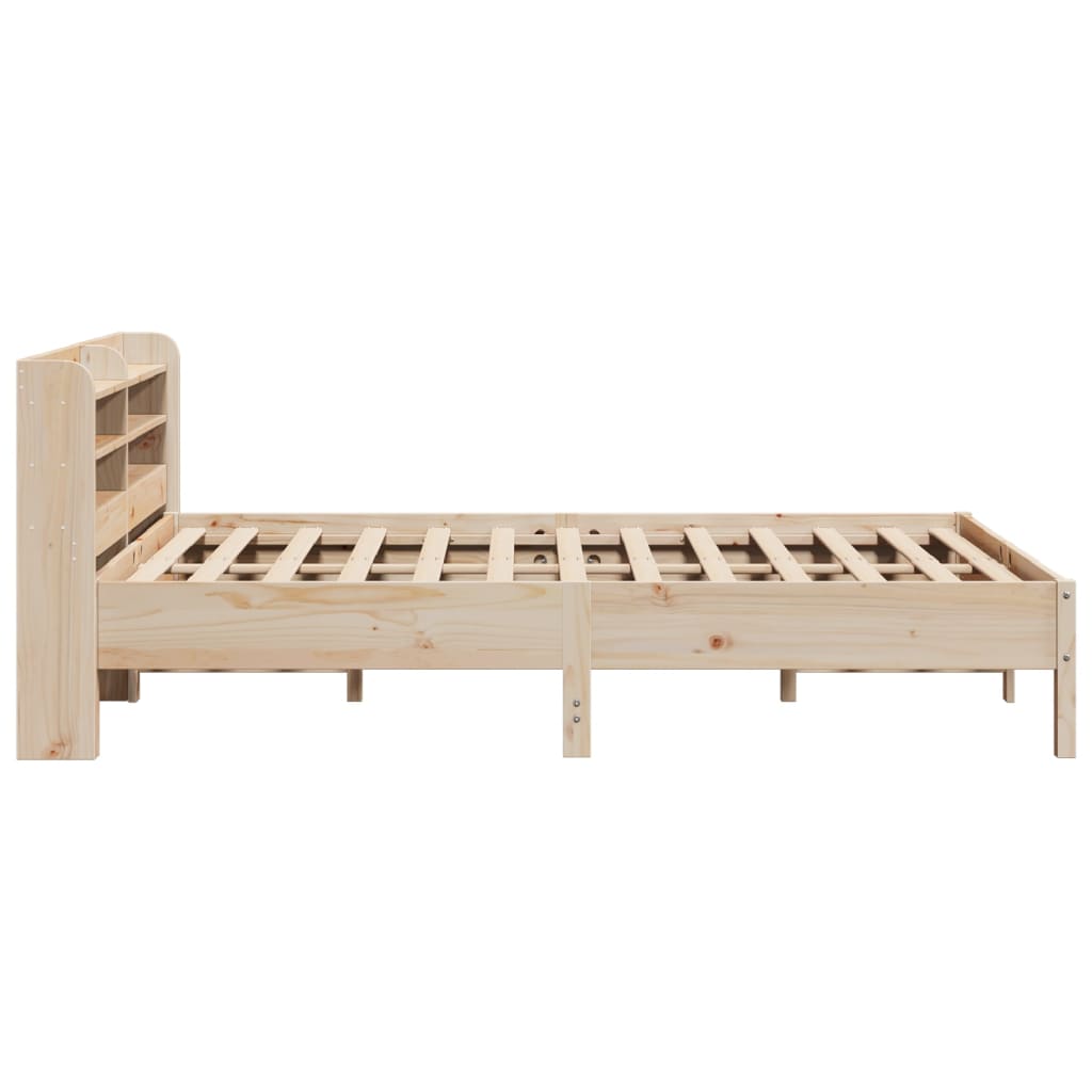 Bed Frame without Mattress 140x190 cm Solid Wood Pine